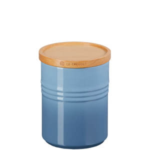 Le Creuset Chambray Stoneware Medium Storage Jar with Wooden Lid